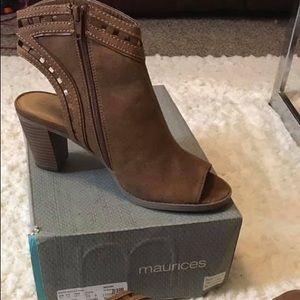 Glenda open toe mule boots